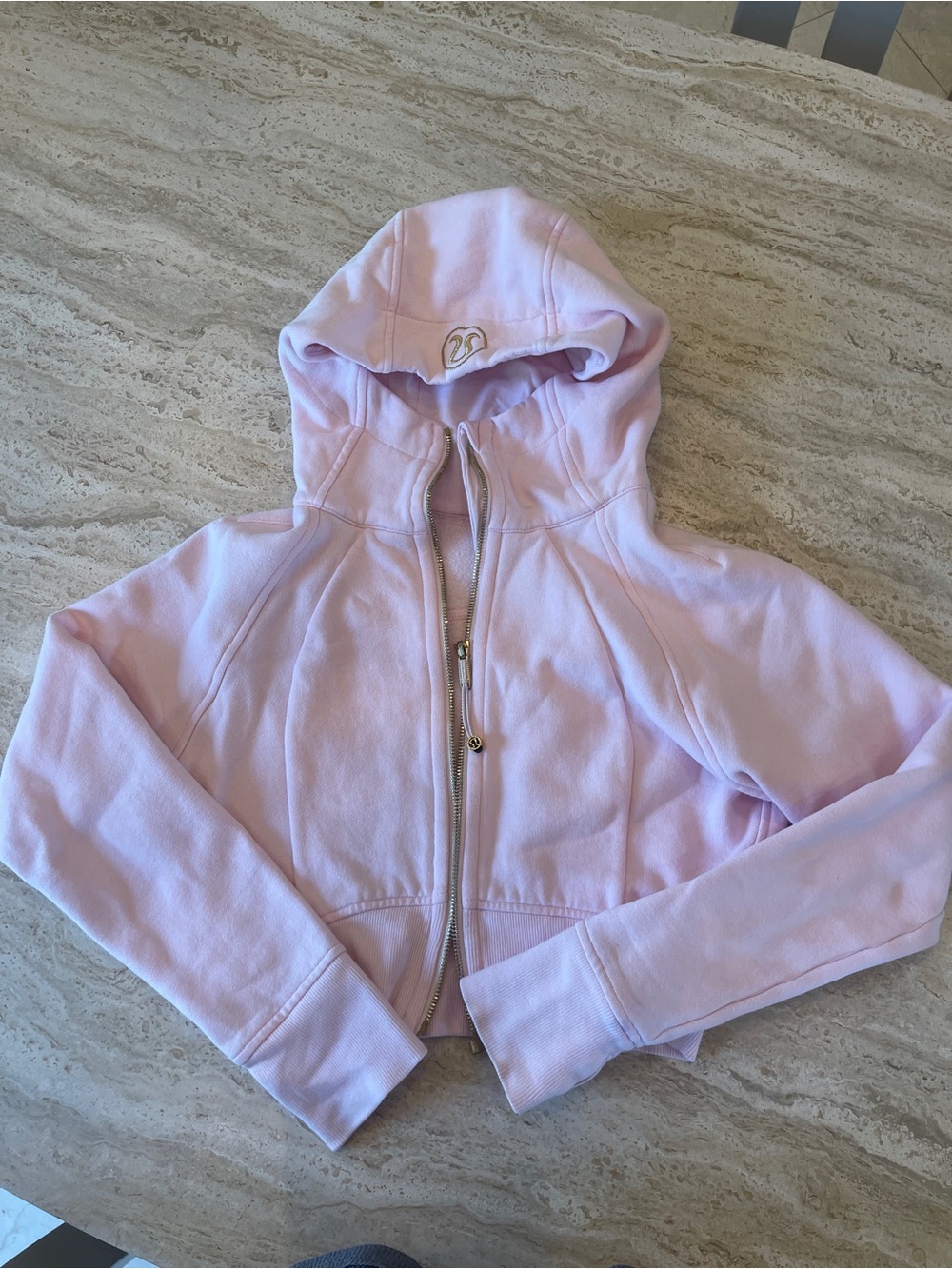 Light Candy Pink Cropped Hooded Zip Jacket (Limiter Edition) - Lululemon (0/2)